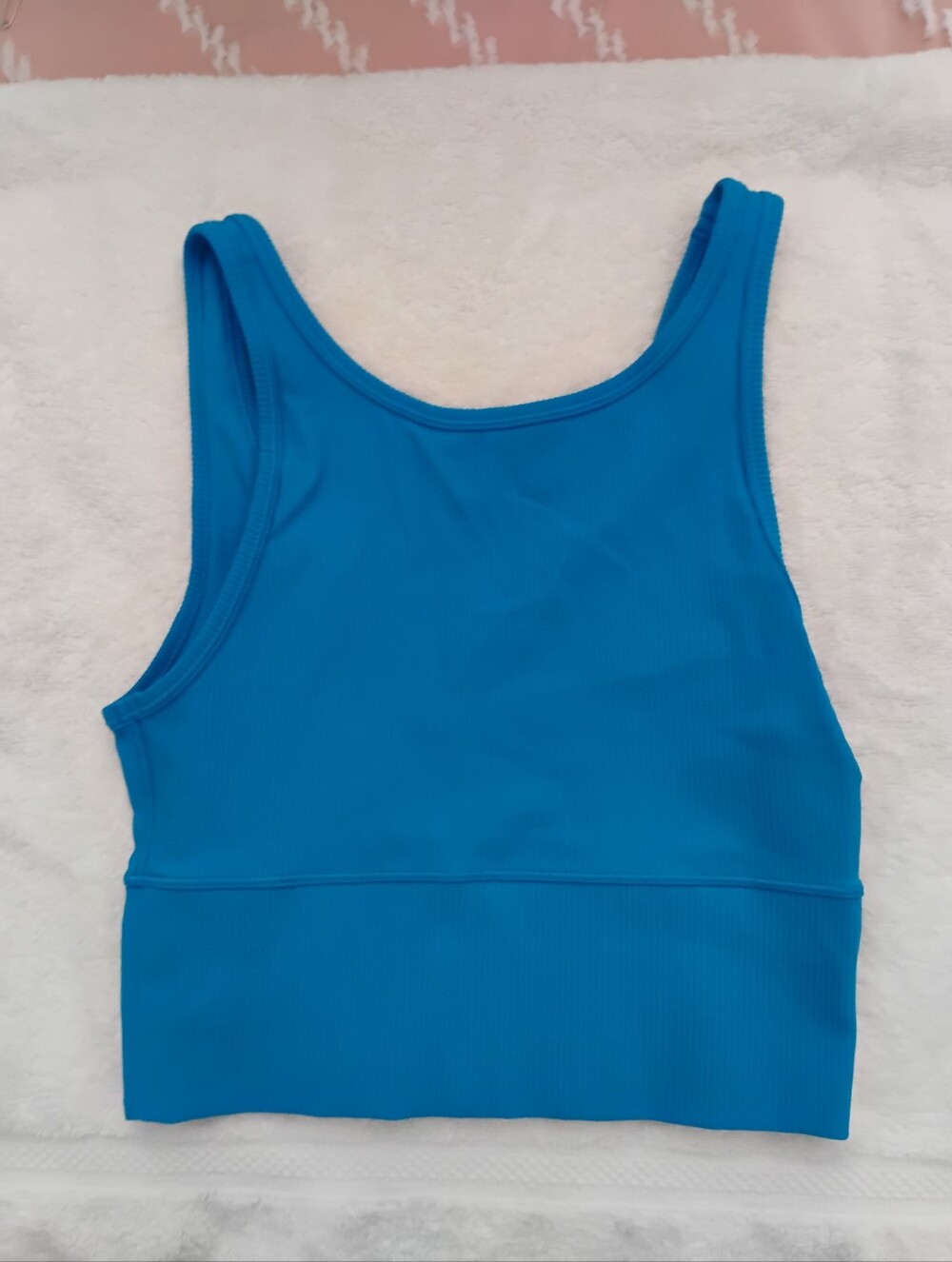 Lululemon Bright Blue Ribbed Sports Bra